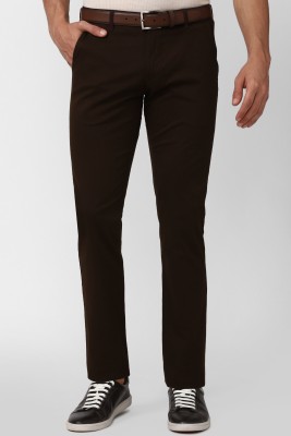 Peter England University Skinny Fit Men Brown Trousers