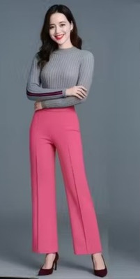RUNNERIO Regular Fit Girls Pink Trousers