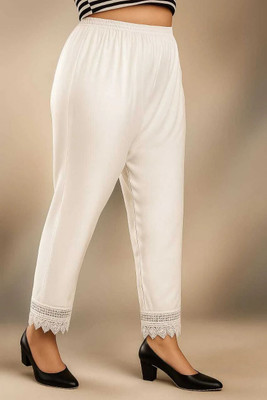 CALCUTTA FASHION Comfort Fit Women White Trousers
