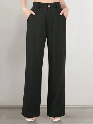 NEXT ONE Loose Fit Women Black Trousers