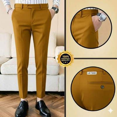 SM Syentex Slim Fit Men Khaki Trousers
