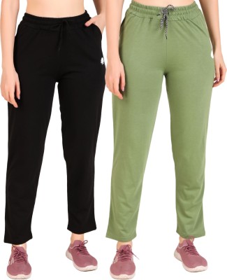 GAA Regular Fit Women Black, Light Green Trousers