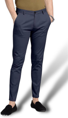 ELITE STAR Regular Fit Men Dark Blue Trousers
