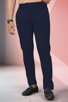 JACKBELLA Regular Fit Men Blue Trousers