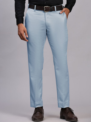Mans Fab Regular Fit Men Light Blue Trousers