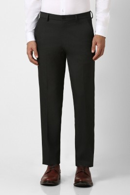 VAN HEUSEN Slim Fit Men Black Trousers