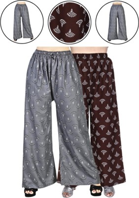 4K FASHION Relaxed Women Grey, Brown Trousers