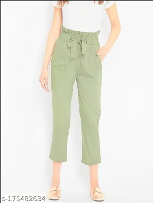 yogiiti traders Slim Fit Women Green Trousers