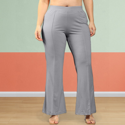 Anitafashion Comfort Fit, Regular Fit Women Grey Trousers