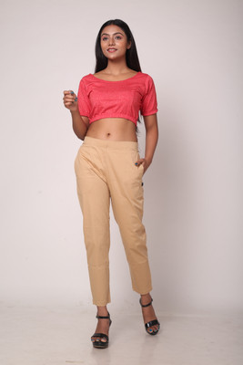 Kapokfashion Regular Fit Women Beige Trousers
