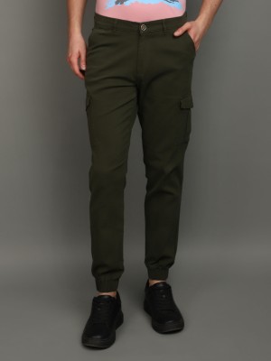 V-MART Regular Fit Men Green, Green Trousers