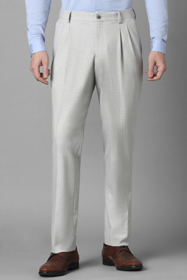 LOUIS PHILIPPE Regular Fit Men Grey Trousers