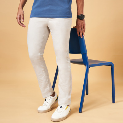 Byford by Pantaloons Slim Fit Men Blue Trousers
