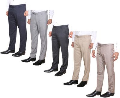 KAVYA Regular Fit Men Multicolor Trousers