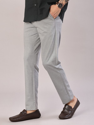 V-MART Slim Fit Men Grey Trousers