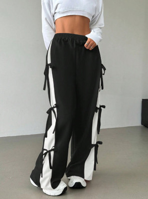 I T A FASHION Flared Women Black Trousers
