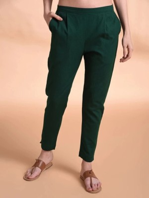 skytick Regular Fit Women Dark Green Trousers