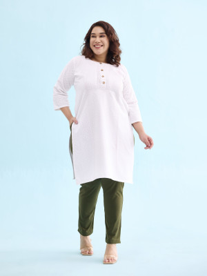 GO COLORS Slim Fit Women Green Trousers