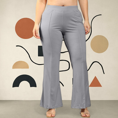 Anitafashion Comfort Fit, Regular Fit Women Grey Trousers