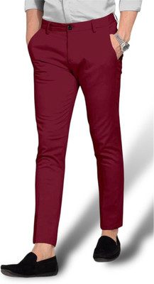 Style sync Regular Fit Men Maroon Trousers