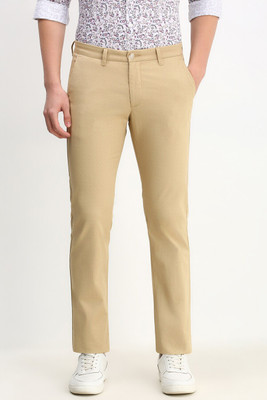 Allen Solly Slim Fit Men Beige Trousers