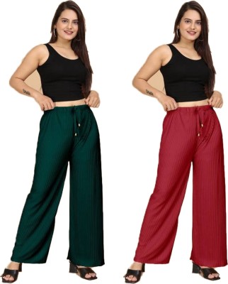 MARAMI Regular Fit Women Maroon Trousers