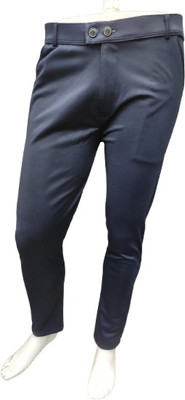 ELLAI STYLE ICON Regular Fit Men Dark Blue Trousers