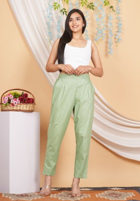 Rajputana Camisa Regular Fit Women Green Trousers