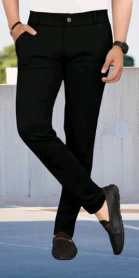 Nitya TrackP Slim Fit Men Black Trousers