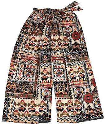 snowball Loose Fit Girls Black, Multicolor Trousers