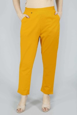 HUNTSMAN Regular Fit Women Yellow Trousers