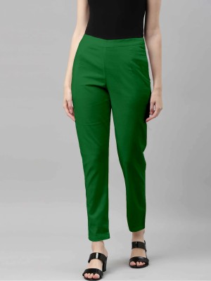 SHE PURE LUXURY WEAR Regular Fit Women Dark Green Trousers