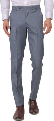 Hoj Regular Fit Men Grey Trousers
