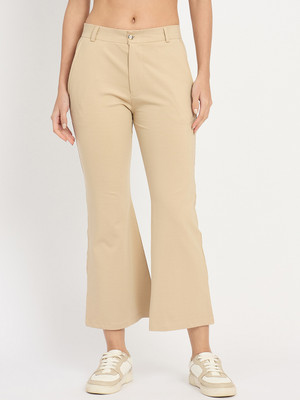 Camey Flared Women Beige Trousers