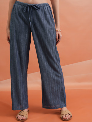 Tokyo Talkies Regular Fit Women Blue Trousers