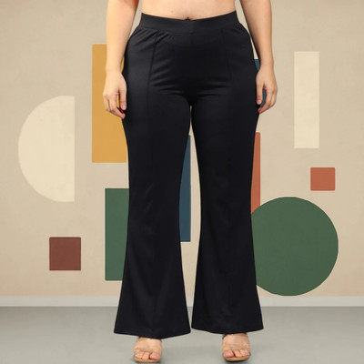 Anitafashion Loose Fit Women Black Trousers