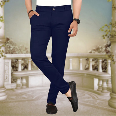 PALCLOUTHES TREND Comfort Fit Men Blue Trousers