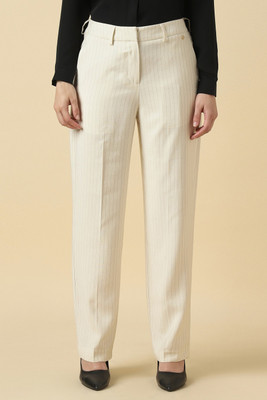 Allen Solly Regular Fit Women Beige Trousers