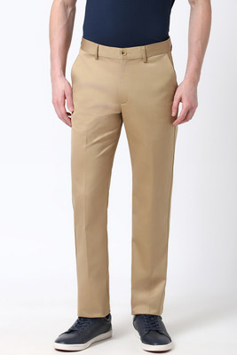 PETER ENGLAND Regular Fit Men Beige Trousers