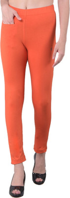 Comfort Lady Regular Fit Women Orange Trousers