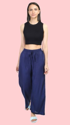 Sanvi Fashion Regular Fit Women Blue Trousers