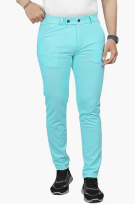 ynam Slim Fit Men Light Blue Trousers