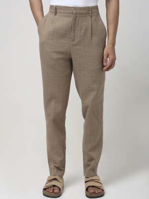 MUFTI Tapered Men Khaki Trousers