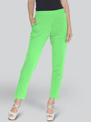 Lyra Slim Fit Women Light Green Trousers