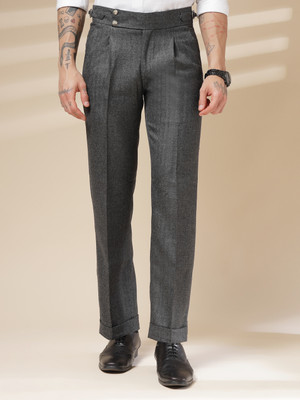 italianvega Regular Fit Men Grey Trousers