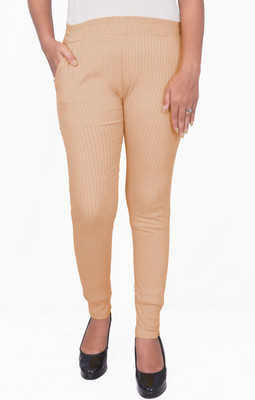 sujata fashion Regular Fit Women Beige Trousers