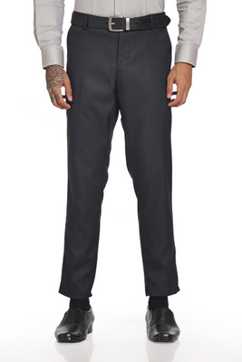 cordestitch Regular Fit Men Black Trousers