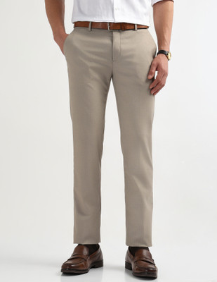 ARROW Regular Fit Men Beige Trousers