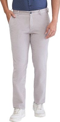 COLORPLUS Slim Fit Men Grey Trousers