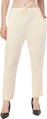 Pranjal Relaxed Women Cream Trousers